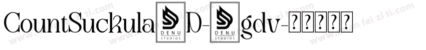 CountSuckula3D-1gdv字体转换