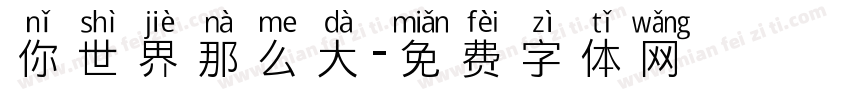 你世界那么大字体转换