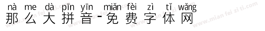 那么大拼音字体转换