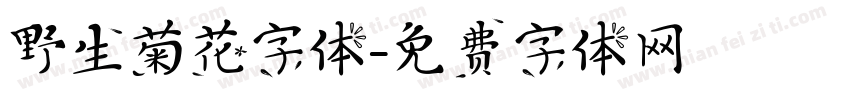 野生菊花字体字体转换
