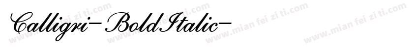 Calligri-BoldItalic字体转换