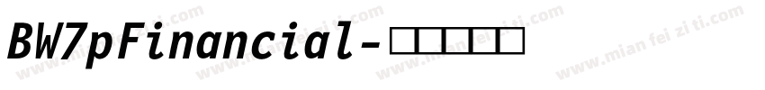 BW7pFinancial字体转换