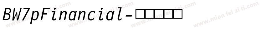BW7pFinancial字体转换