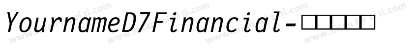 YournameD7Financial字体转换