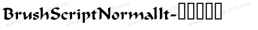 BrushScriptNormalIt字体转换