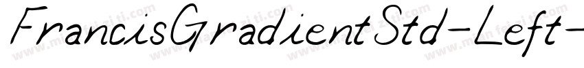 FrancisGradientStd-Left字体转换