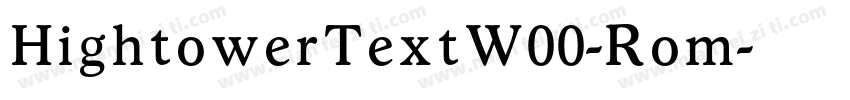 HightowerTextW00-Rom字体转换