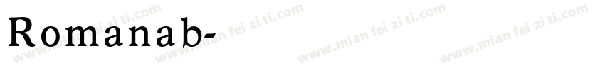 Romanab字体转换