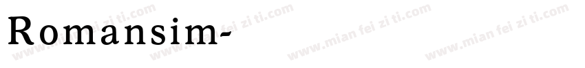 Romansim字体转换
