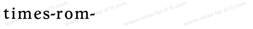 times-rom字体转换