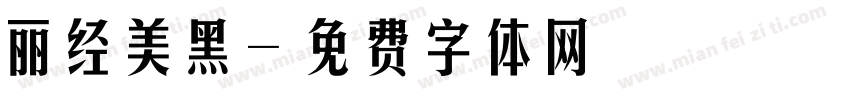 丽经美黑字体转换