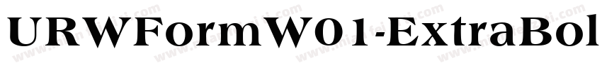 URWFormW01-ExtraBold字体转换