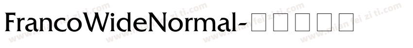 FrancoWideNormal字体转换