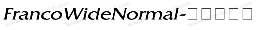 FrancoWideNormal字体转换