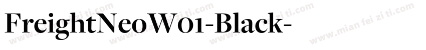 FreightNeoW01-Black字体转换