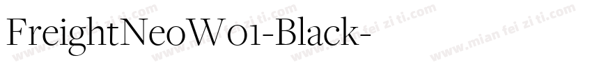 FreightNeoW01-Black字体转换