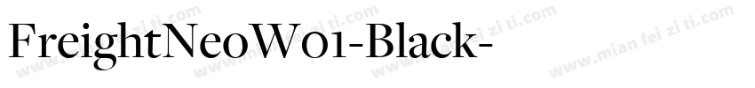 FreightNeoW01-Black字体转换