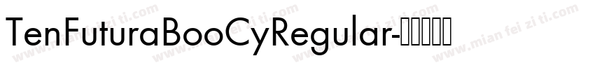 TenFuturaBooCyRegular字体转换