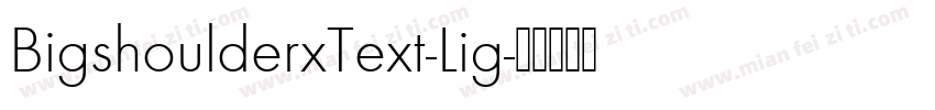 BigshoulderxText-Lig字体转换
