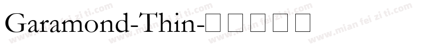 Garamond-Thin字体转换