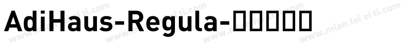 AdiHaus-Regula字体转换