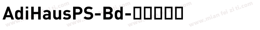 AdiHausPS-Bd字体转换