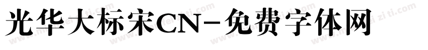 光华大标宋CN字体转换