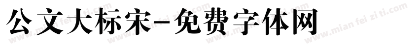 公文大标宋字体转换