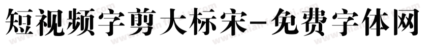 短视频字剪大标宋字体转换