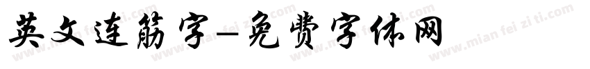 英文连筋字字体转换