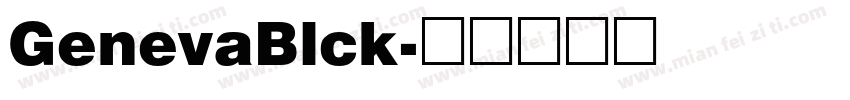 GenevaBlck字体转换