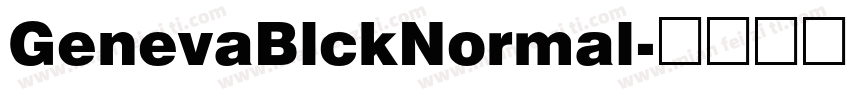 GenevaBlckNormal字体转换