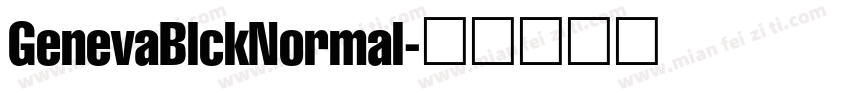 GenevaBlckNormal字体转换