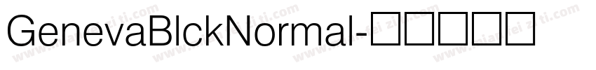 GenevaBlckNormal字体转换