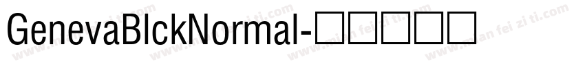 GenevaBlckNormal字体转换