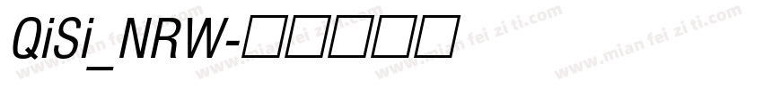 QiSi_NRW字体转换