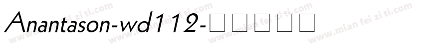 Anantason-wd112字体转换