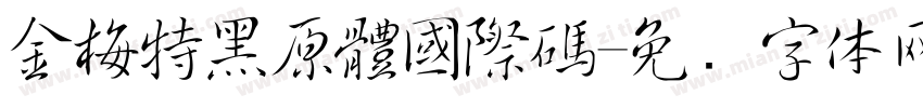 金梅特黑原體國際碼字体转换