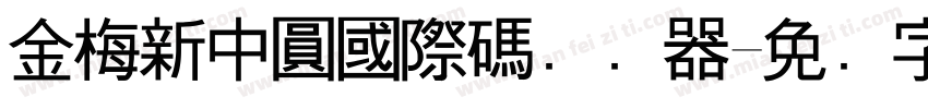金梅新中圓國際碼转换器字体转换