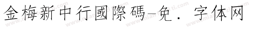 金梅新中行國際碼字体转换