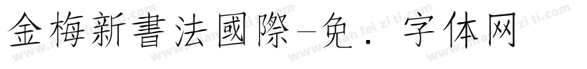 金梅新書法國際字体转换