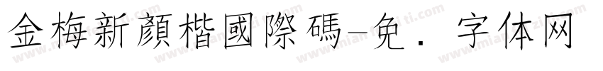 金梅新顏楷國際碼字体转换