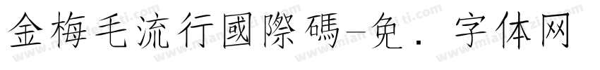 金梅毛流行國際碼字体转换