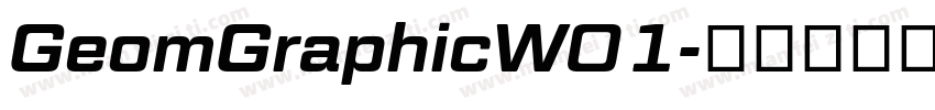 GeomGraphicW01字体转换