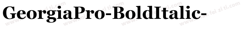 GeorgiaPro-BoldItalic字体转换