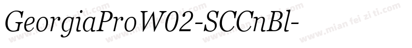 GeorgiaProW02-SCCnBl字体转换