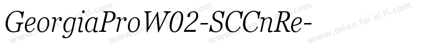 GeorgiaProW02-SCCnRe字体转换