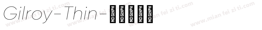 Gilroy-Thin字体转换