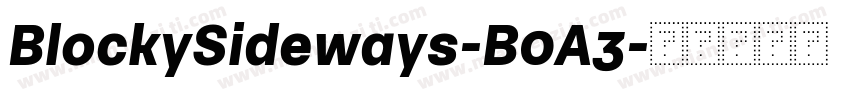 BlockySideways-B0A3字体转换