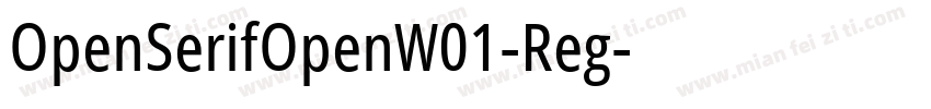 OpenSerifOpenW01-Reg字体转换